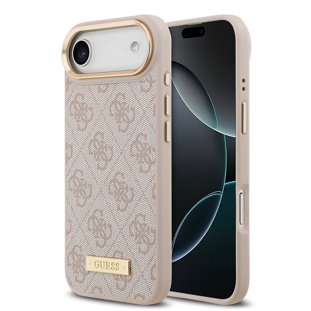 Guess iPhone 17 Air Orjinal Lisanslı M-safe Şarj Özellikli 4G Desenli PU Metal Plaka Klasik Logolu Kılıf Guess iPhone 17 Air Orjinal Lisanslı M-safe Şarj Özellikli 4G Desenli PU Metal Plaka Klasik Logolu Kılıf